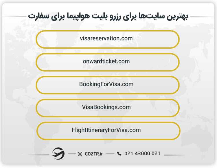 بهترین سایت‌ها برای رزرو بلیت هواپیما برای سفارت