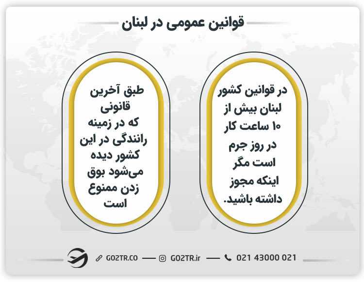 قوانین عمومی در لبنان