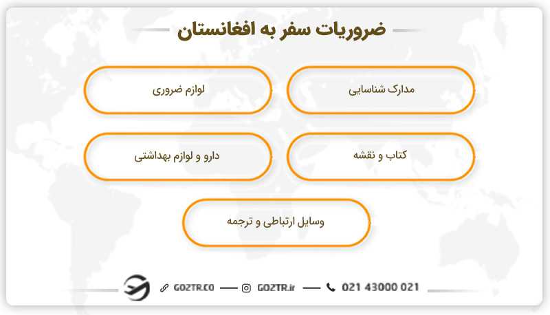 ضروریات سفر به افغانستان