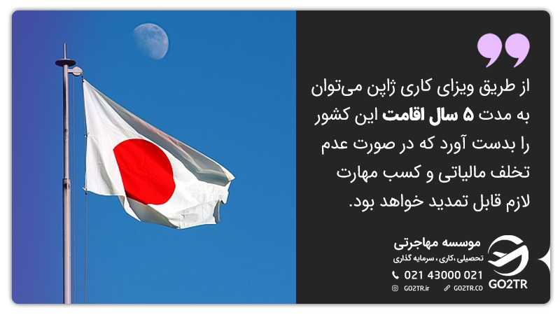 اقامت از طریق کار در ژاپن