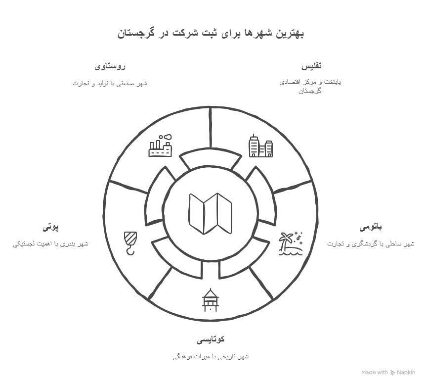بهترین شهرها برای ثبت شرکت در گرجستان