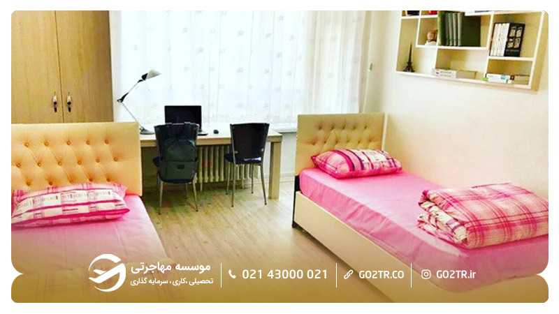 نمایی از خوابگاه دانشگاه قاضی آنتپ ترکیه