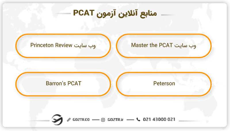 منابع آنلاین آزمون PCAT