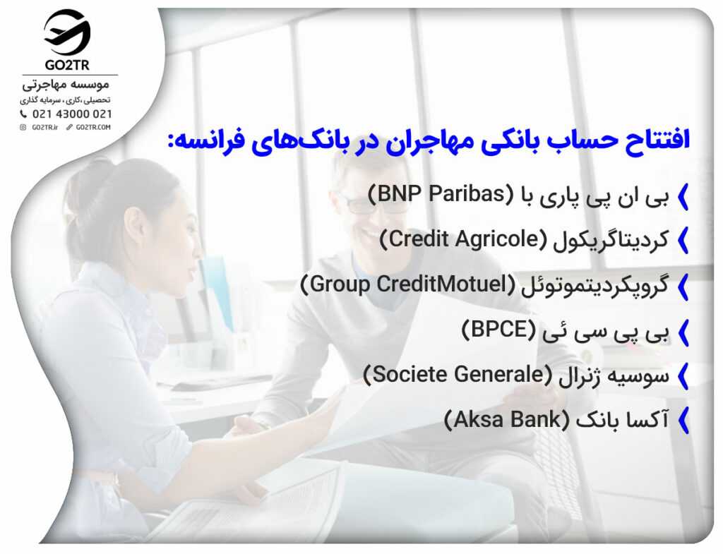 افتتاح حساب بانکی مهاجران در بانکهای فرانسه