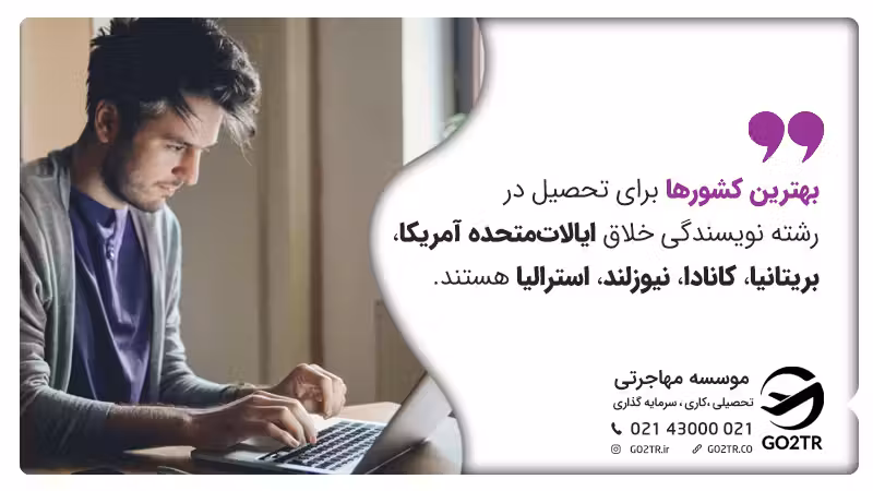 بهترین کشورها برای تحصیل نویسندگی خلاق