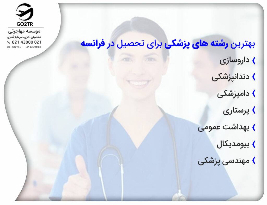 بهترین رشته‌ های پزشکی برای تحصیل در فرانسه
رشته های محبوب در فرانسه