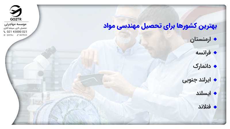 بهترین کشورها برای تحصیل در رشته مهندسی مواد
