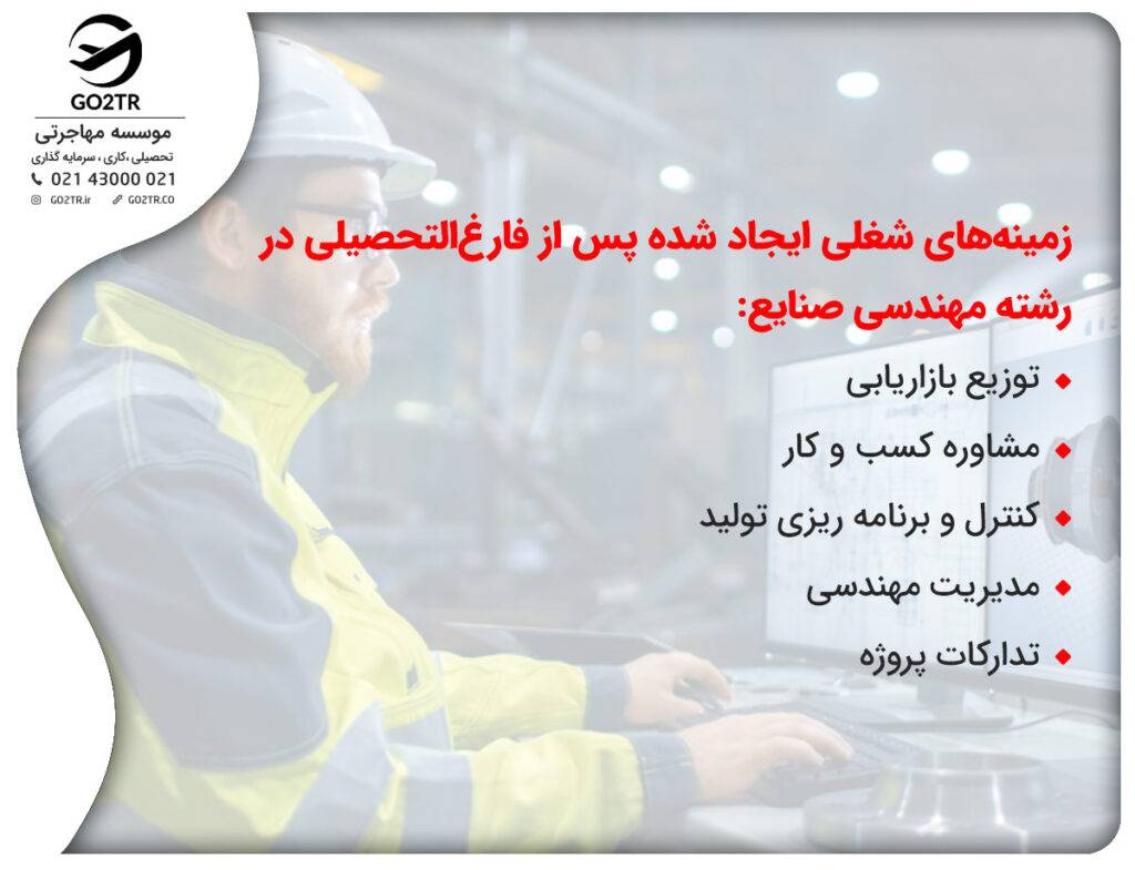 بازار کار رشته مهندسی صنایع ترکیه