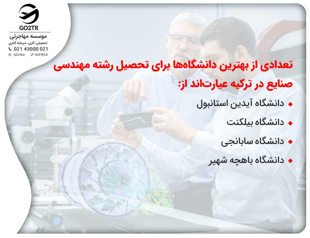 بهترین دانشگاهها برای رشته مهندسی صنایع ترکیه