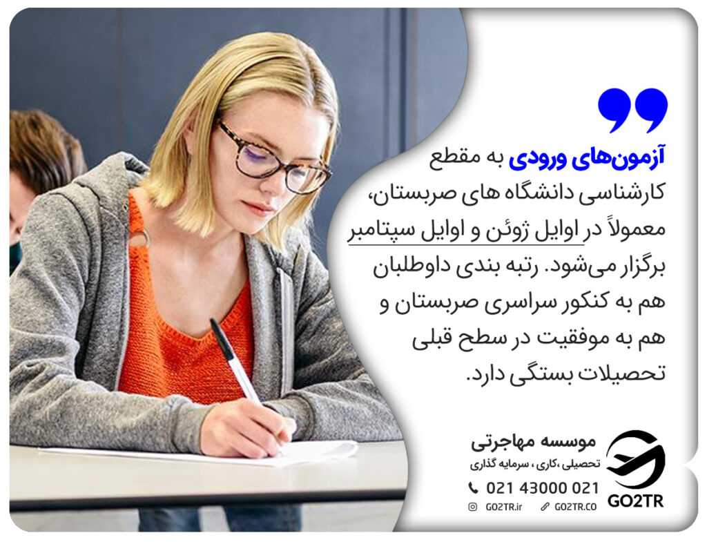 آزمونهای ورودی به مقطع کارشناسی دانشگاه های صربستان