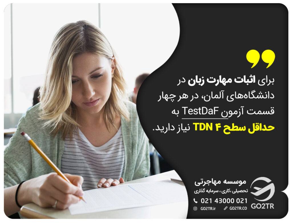 مقایسه آزمون TestDaf با DSH و حداقل سطح موردنیاز آزمون TestDaf 