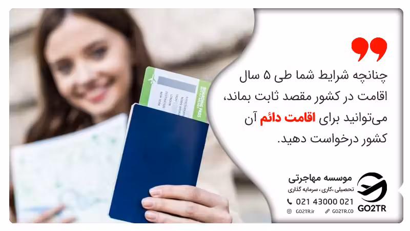 اقامت دائم با مهاجرت از طریق تمکن مالی