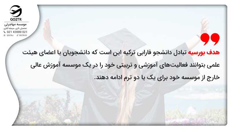 هدف بورسیه تبادل دانشجو فارابی