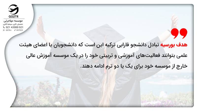 هدف بورسیه تبادل دانشجو فارابی