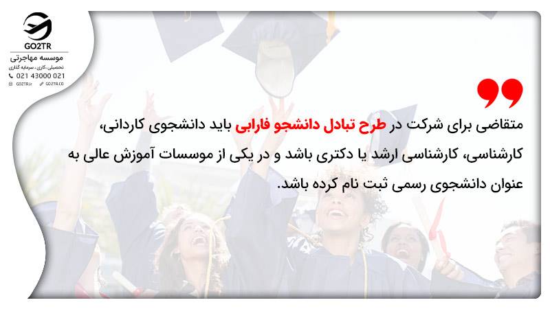 شرایط شرکت در بورسیه تبادل دانشجو فارابی ترکیه