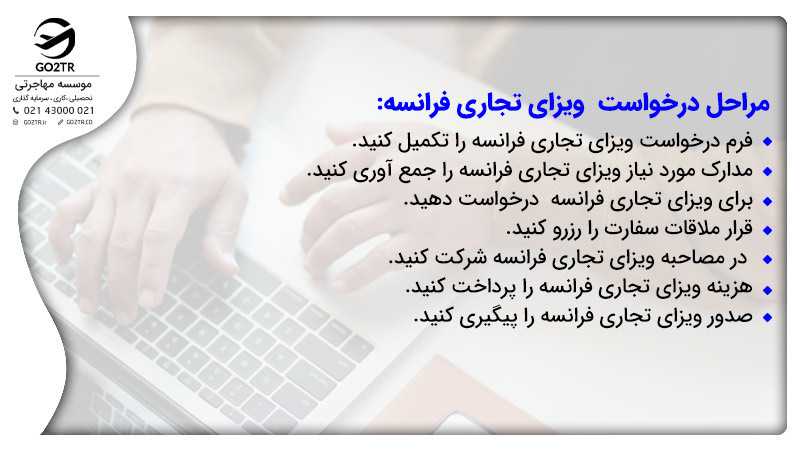 مراحل درخواست ویزای تجاری فرانسه