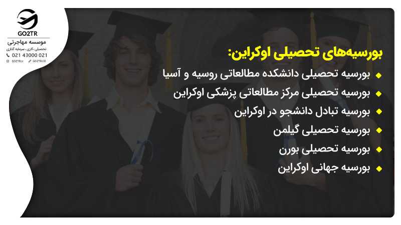 انواع بورسیه های تحصیلی اوکراین