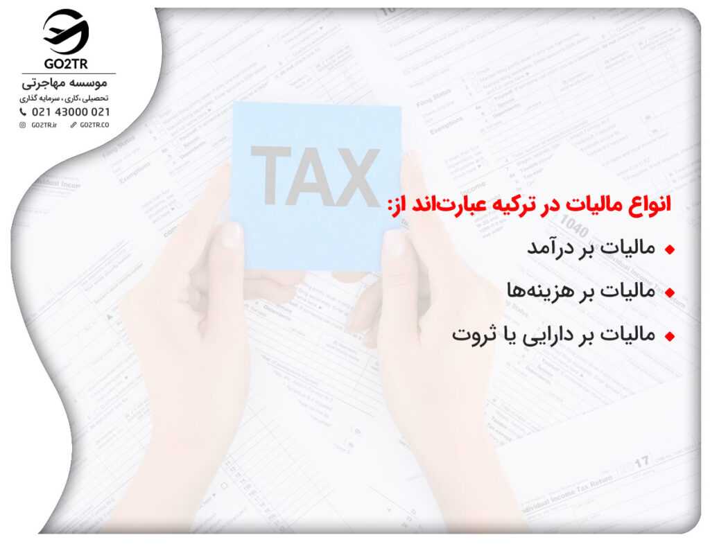 انواع مالیات در ترکیه