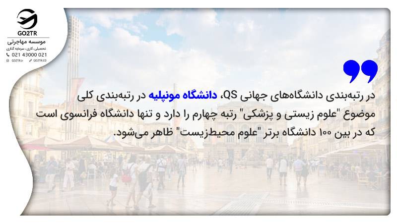 رنکینگ دانشگاه مونپلیه