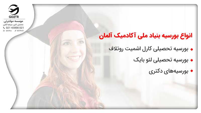 انواع بورسیه بنیاد ملی آکادمیک آلمان