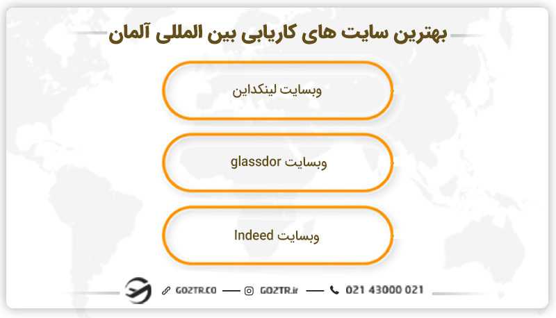 کاریابی المان
کاریابی آلمان سایت
سایتهای کاریابی در المان
موسسات کاریابی آلمان
موسسات کاریابی در آلمان
شرکتهای کاریابی در آلمان