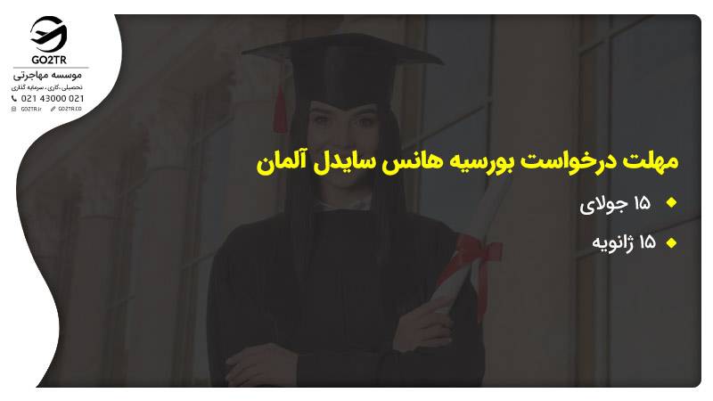 مهلت درخواست بورسیه هانس سایدل آلمان