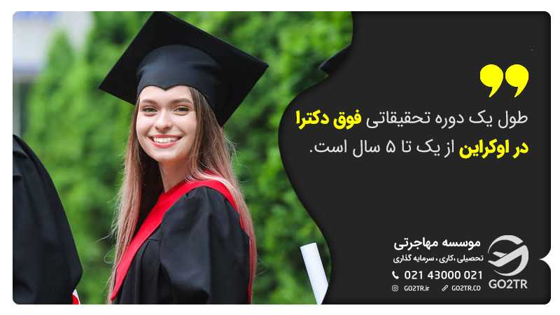 طول دوره فوق دکترا در اوکراین