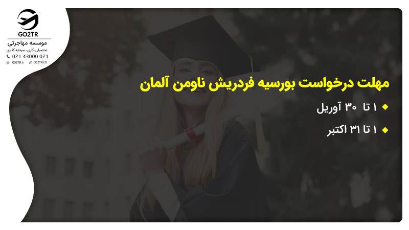  مهلت درخواست بورسیه فردریش ناومن آلمان 