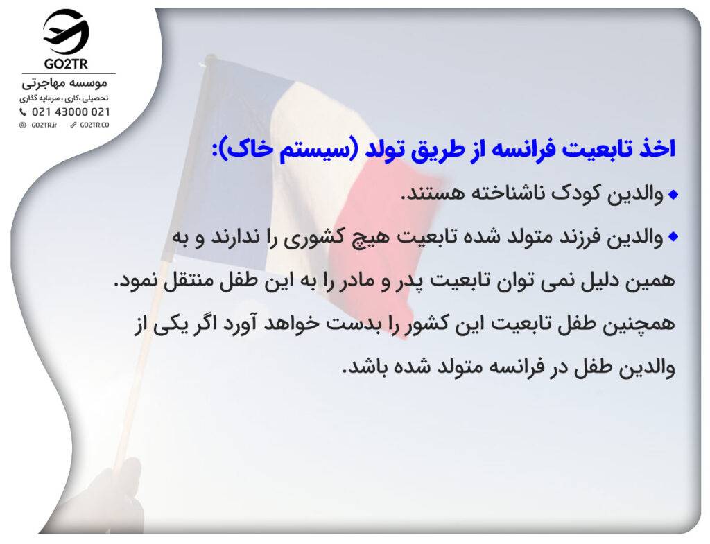 تابعیت فرانسه براساس قانون خون