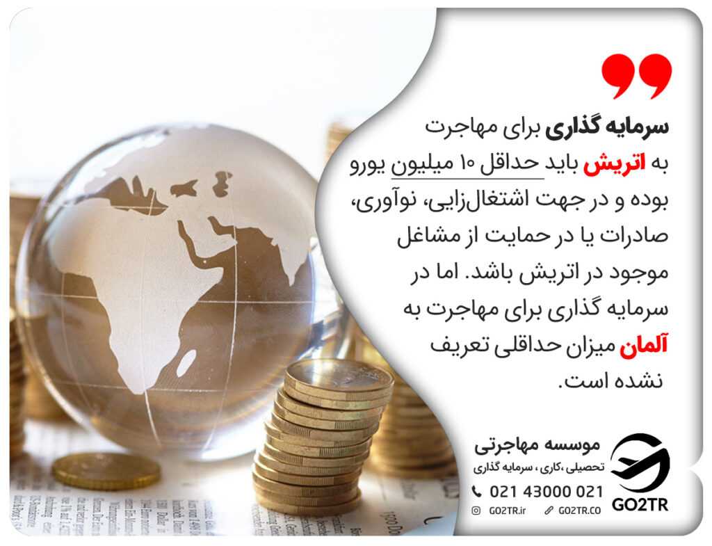حداقل سرمایه گذاری در آلمان یا اتریش؟