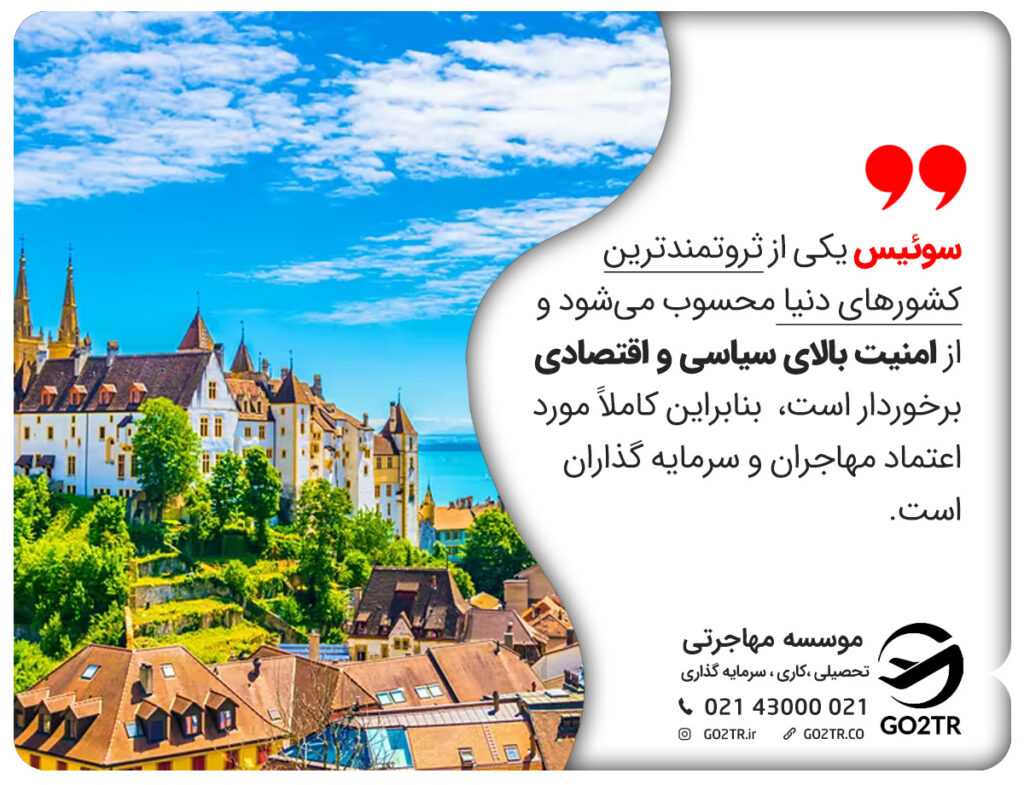 مهاجرت به سوئیس برای کسب ثروت