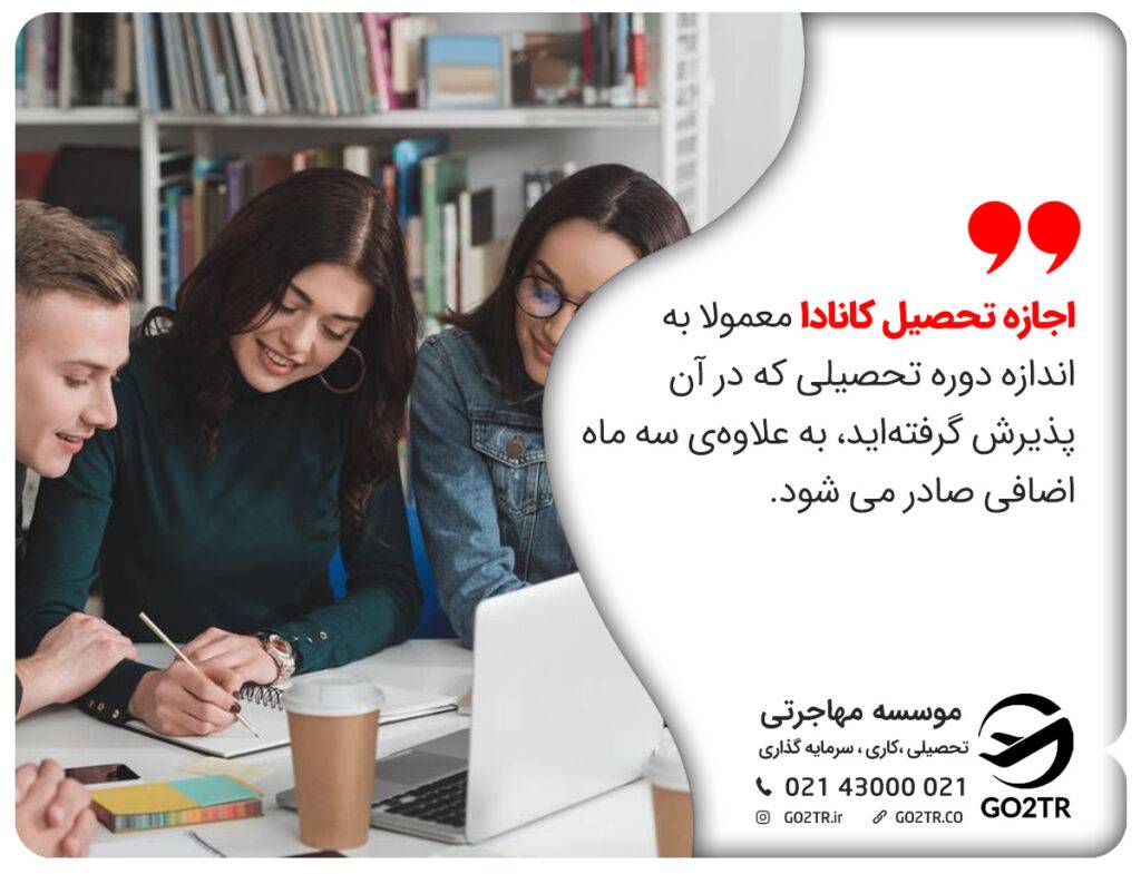 اعتبار زمانی اجازه تحصیل کانادا