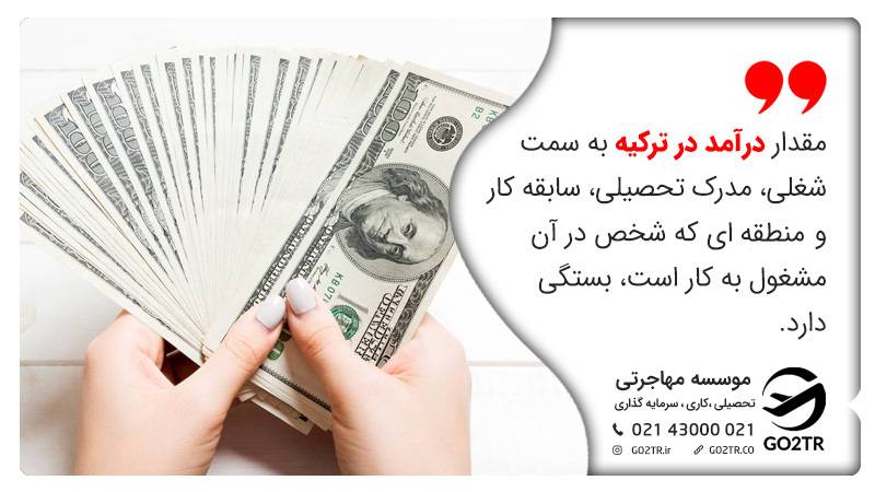 زندگی در ترکیه و مقدار درآمد