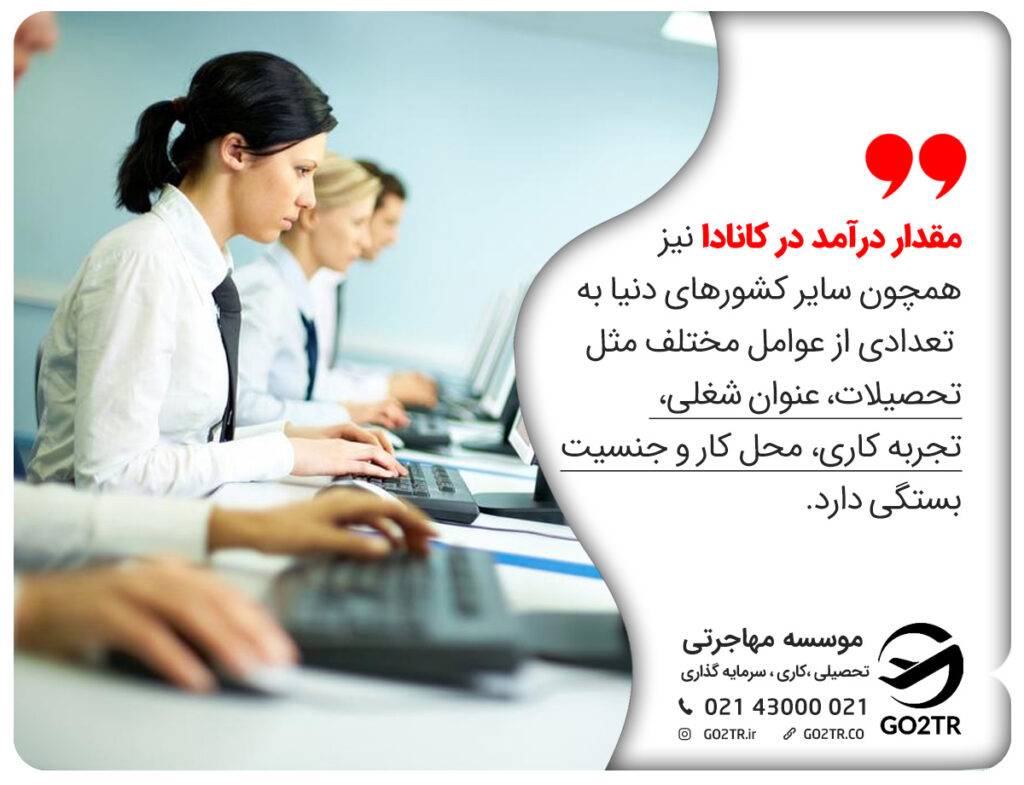 عوامل موثر بر درآمد در کانادا