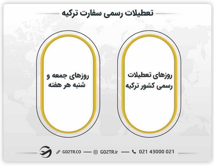 تعطیلات رسمی سفارت ترکیه