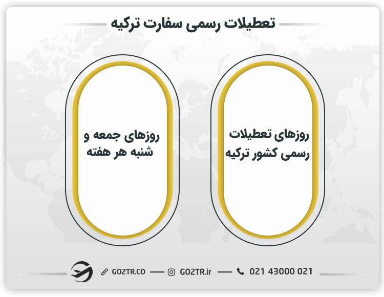 تعطیلات رسمی سفارت ترکیه