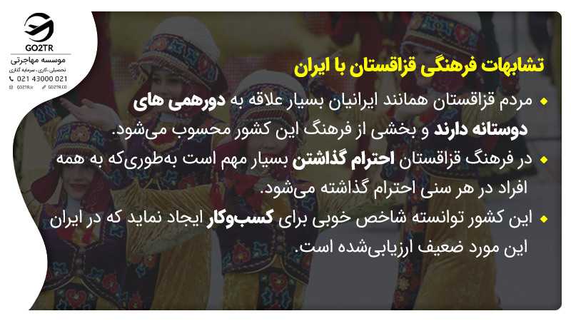 تشابهات فرهنگی قزاقستان با ایران