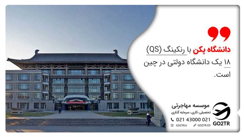 دانشگاه پکن با رنکینگ (QS) ۱۸ یک دانشگاه دولتی در چین است.