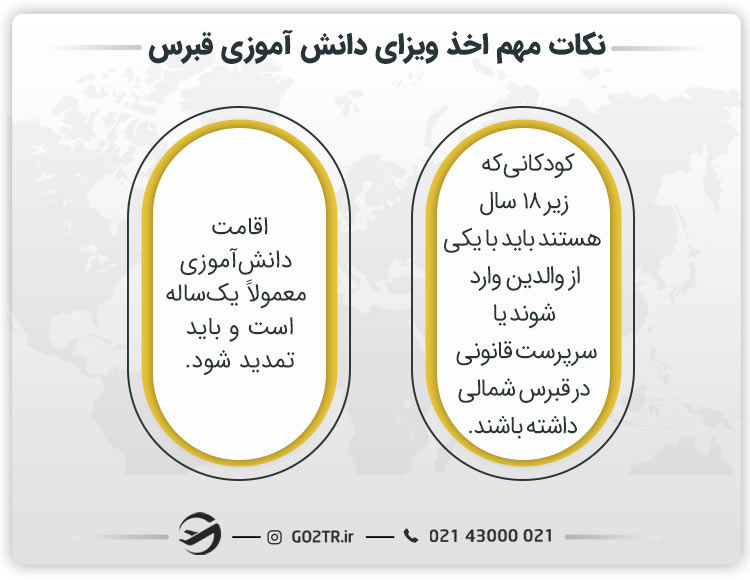 نکات مهم اخذ ویزای دانش آموزی قبرس