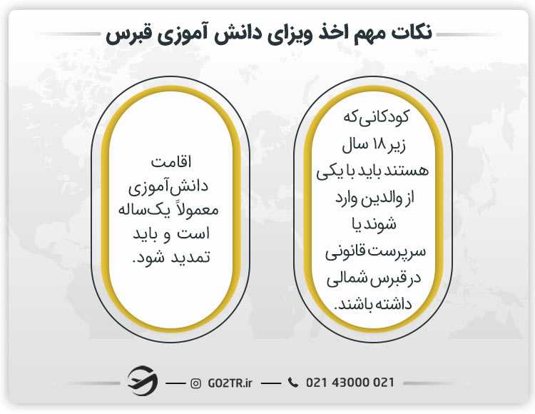 نکات مهم اخذ ویزای دانش آموزی قبرس