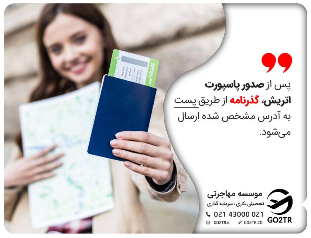 ارسال پاسپورت اتریش با پست