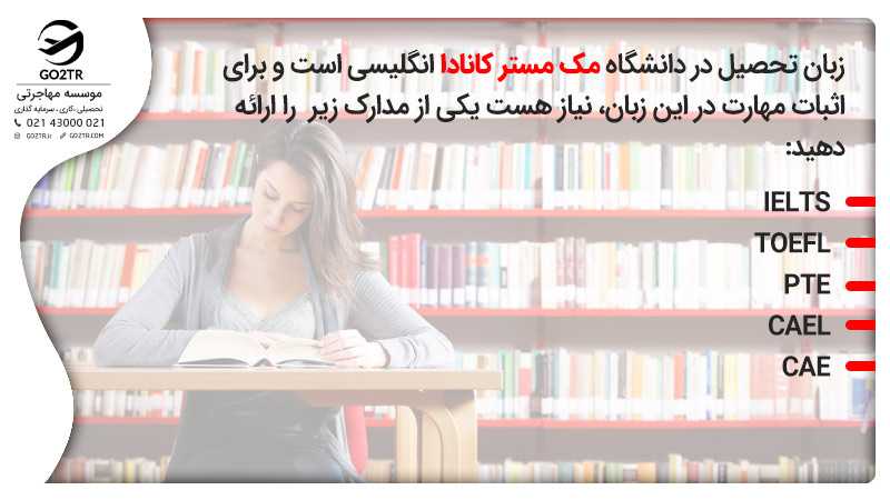 زبان تحصیل در دانشگاه مک مستر