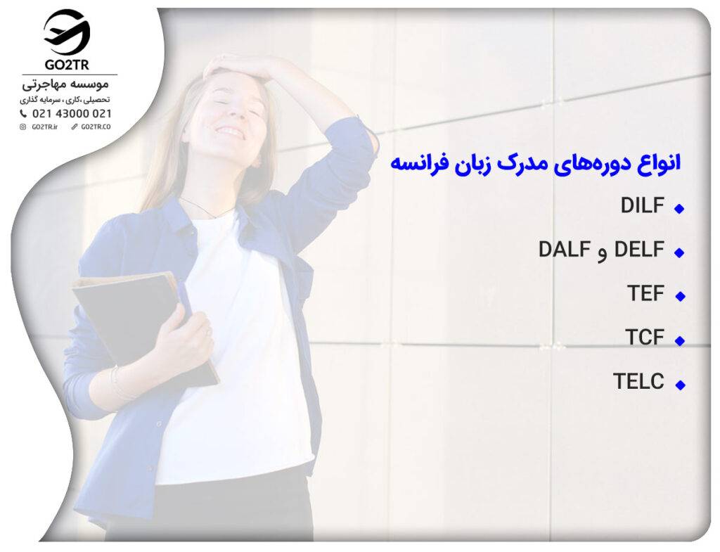 مدرک دوره‌های زبان فرانسه