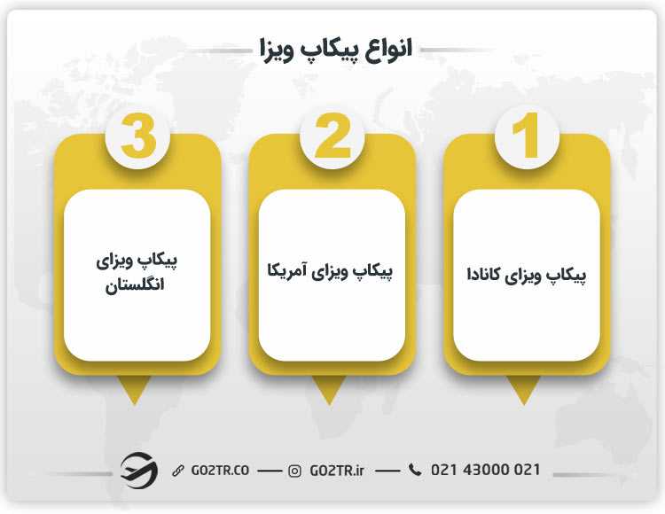انواع پیکاپ ویزا