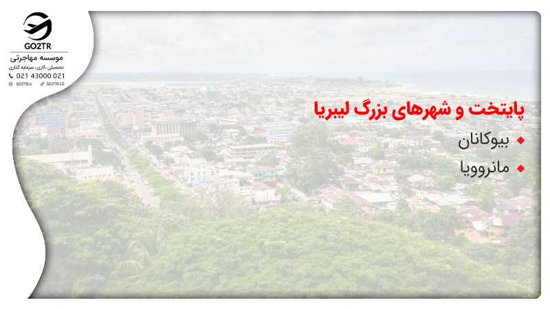 پایتخت و شهرهای بزرگ لیبریا