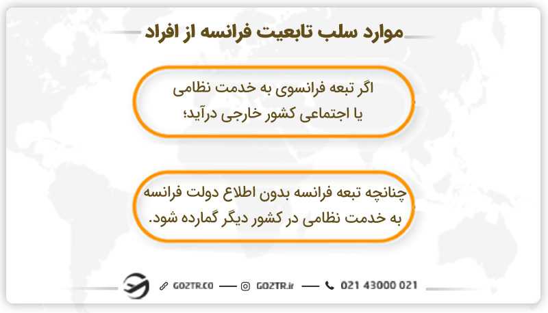 موارد سلب تابعیت فرانسه از افراد