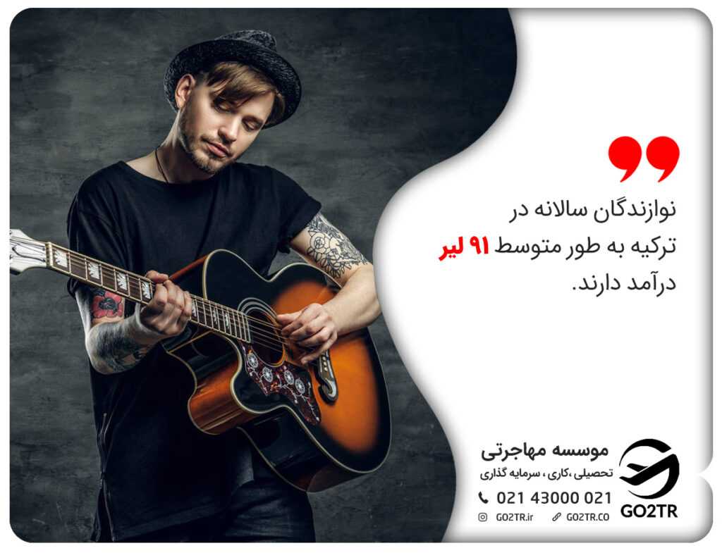 درآمد پس از تحصیل رشته موسیقی در ترکیه