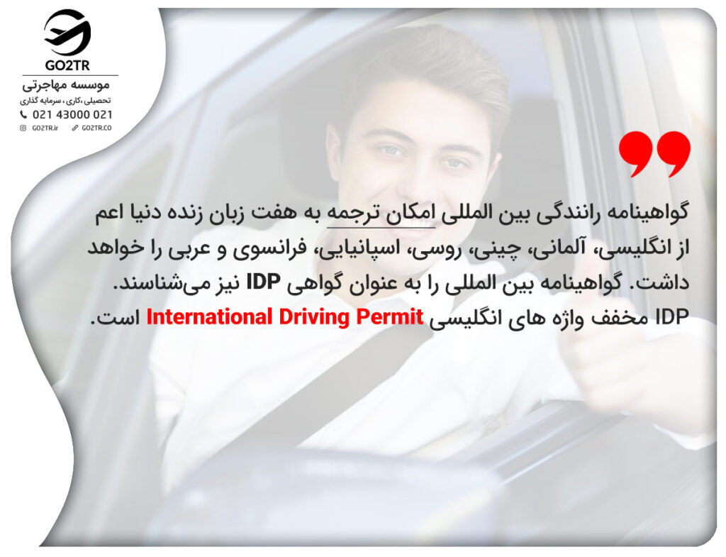 گواهینامه‌ بین المللی رانندگی