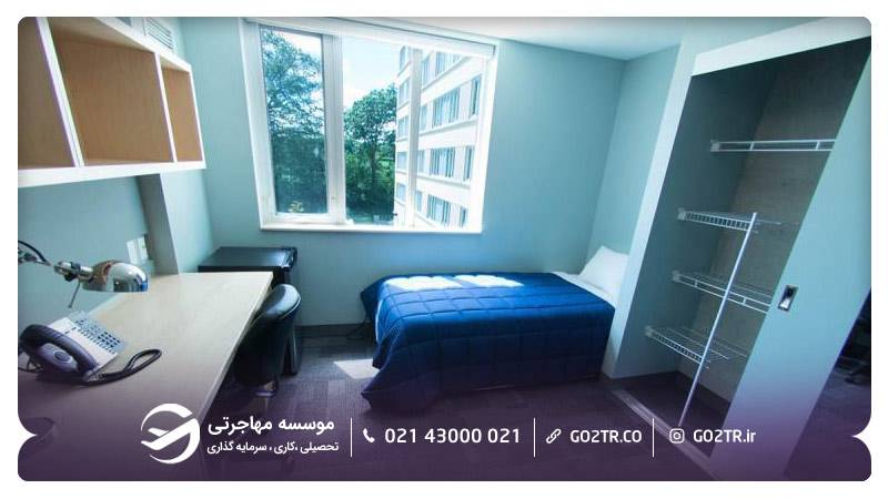 اتاق تک نفره معمولی خوابگاه دانشگاه لیکهد کانادا