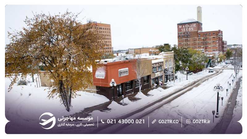 شهر براندون کانادا در فصل زمستان